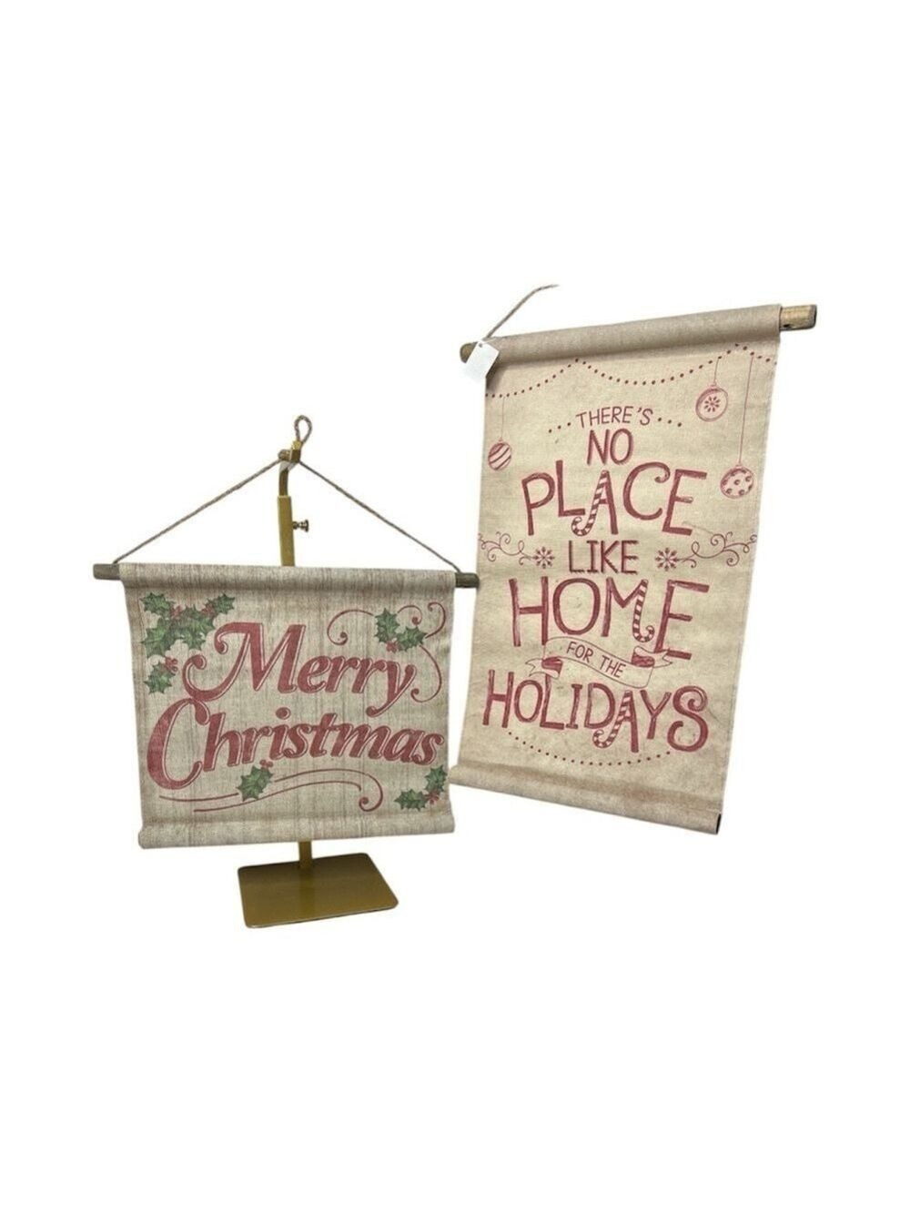 Festive Holiday Wall Hangings - Merry Christmas & Home for the Holidays